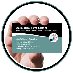 Cartes de visite classeuses pour agence de staffin