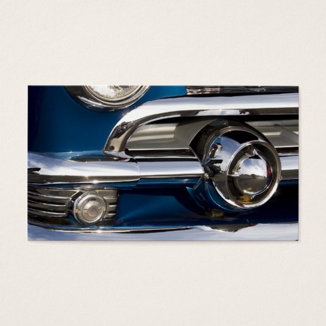 Cartes De Visite Classic Car Chrome Closeup (Devant)