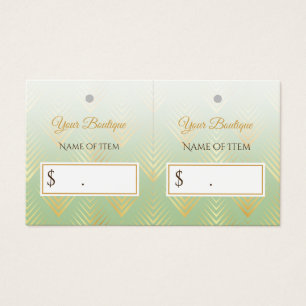 Cartes De Visite Classic Green et Gold Patten do-it-yourself Hang T