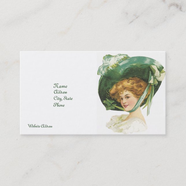 CARTES DE VISITE CLASSIQUES - BIG GREEN BONNET - S (Devant)
