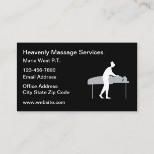 Cartes de visite classiques de thérapie de massage