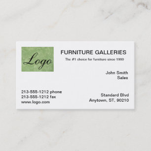 Cartes de visite classiques Marmorino Green Logo
