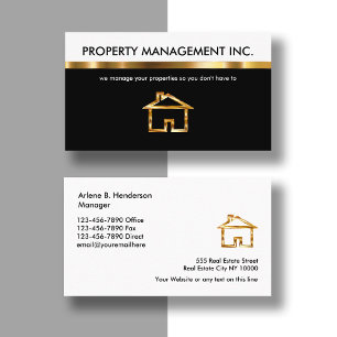 Cartes de visite Classy de gestion des propriétés