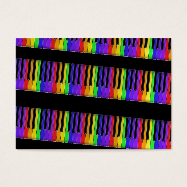 Cartes De Visite clavier arc en ciel (Devant)