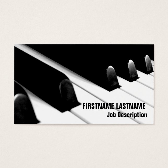 Cartes De Visite Clavier pour piano (Devant)