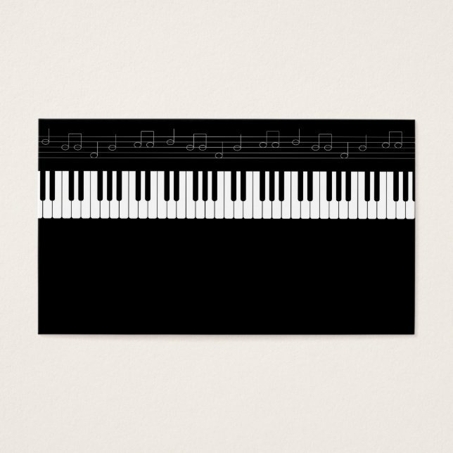Cartes De Visite Clavier pour piano (Devant)