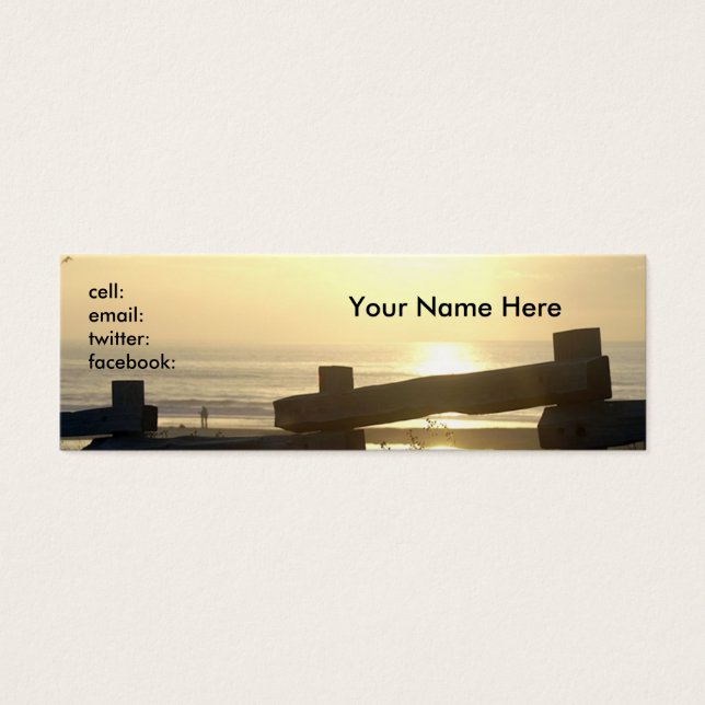 Cartes De Visite Clôture sur la plage (Devant)
