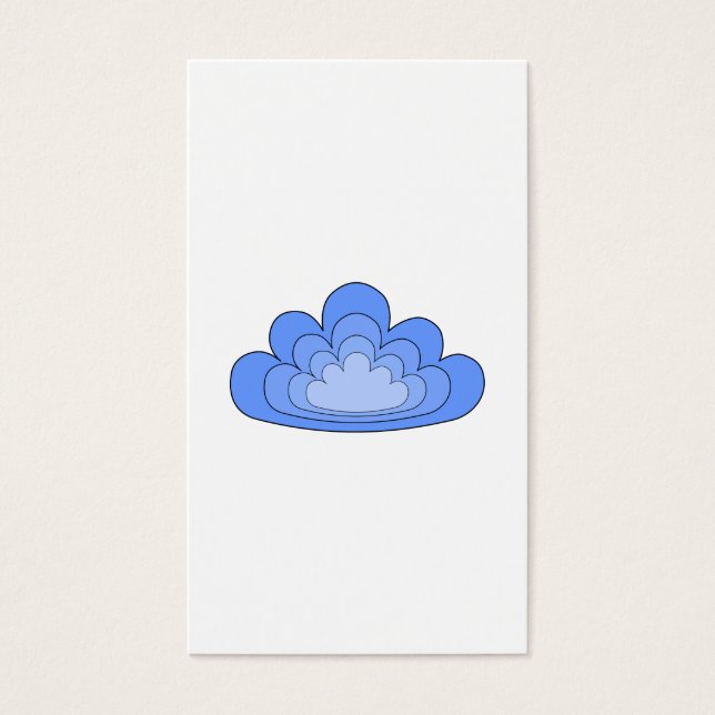 Cartes De Visite Cloud bleu sur Arrière - plan blanc. (Devant)