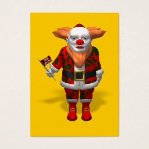 Cartes De Visite Clown du Père Noël