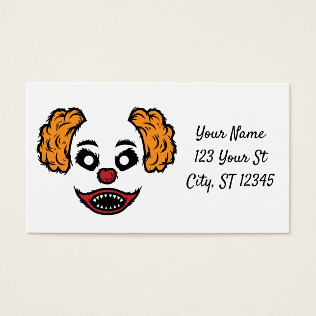 Cartes De Visite Clown effrayant Thunder_Cove (Devant)