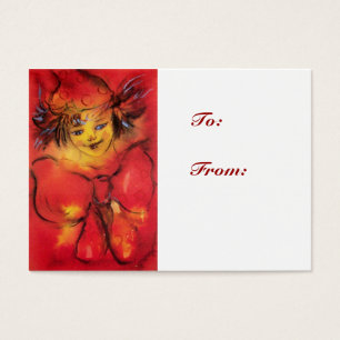 CARTES DE VISITE CLOWN WITH RED RIBBON