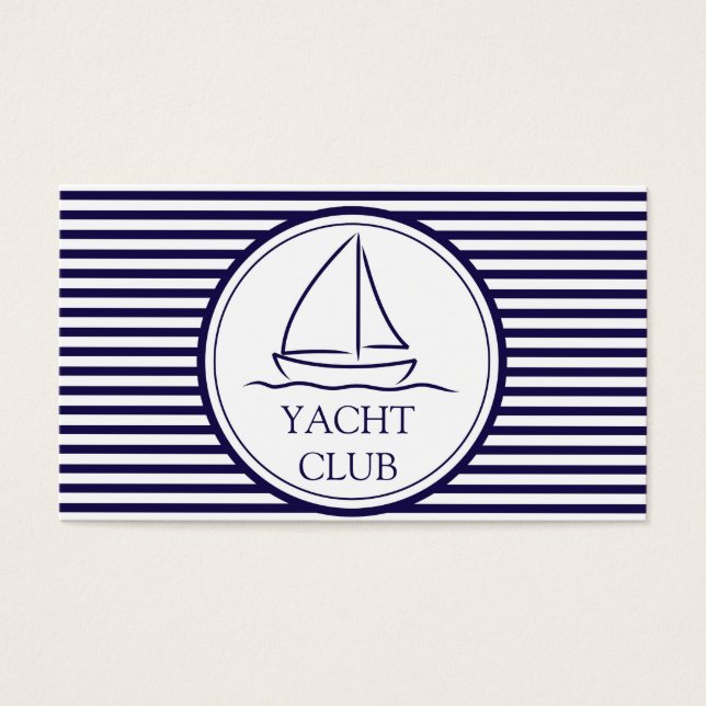 Cartes De Visite Club de yacht (Devant)