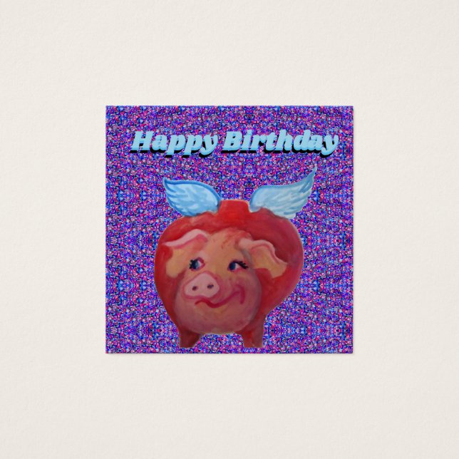 Cartes De Visite Cochon gras volant (Devant)