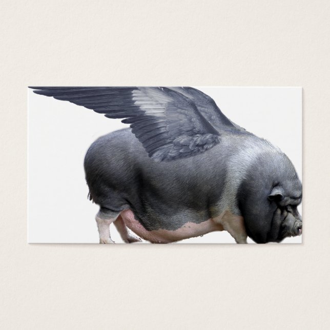 Cartes De Visite cochon volant (Devant)