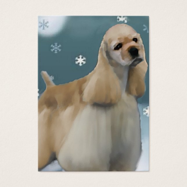 Cartes De Visite Cocker Spaniel Cadeaux de Noël (Devant)