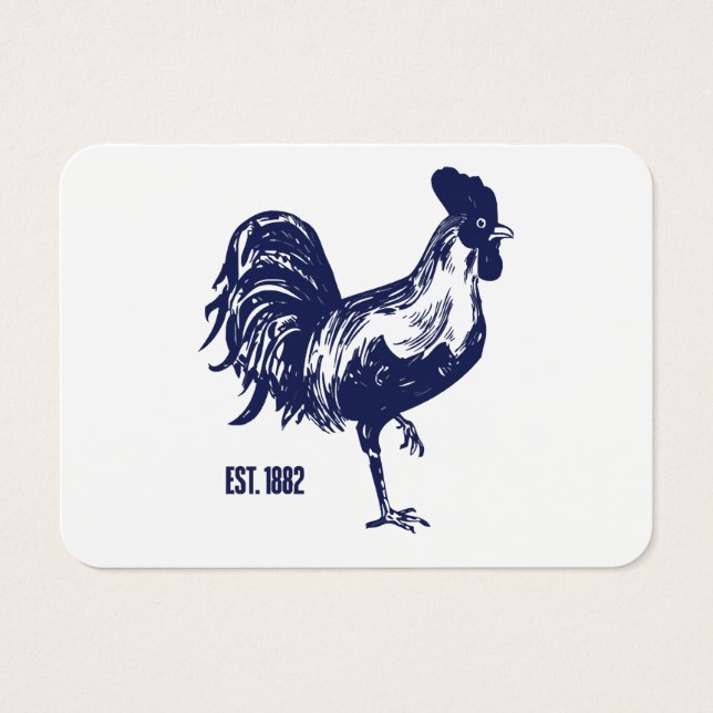 Cartes De Visite Cockerel Est. 1882 (Devant)