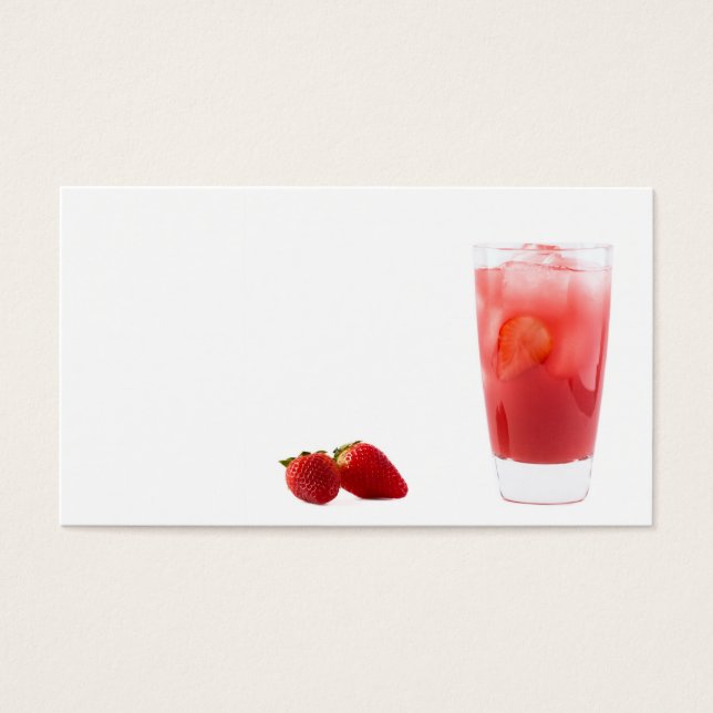 Cartes De Visite Cocktail de fraise (Devant)