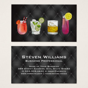 Cartes De Visite Cocktail   icône Boissons