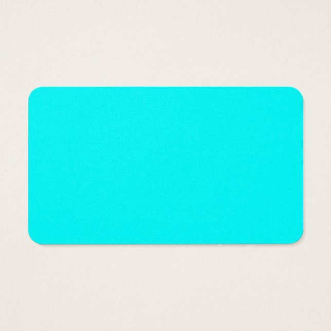 Cartes De Visite Code hexadécimal bleu néon 00ffff (Dos)