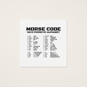 Cartes De Visite Code Morse et tableau graphique OTAN