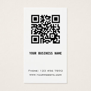 Cartes De Visite Code noir et blanc du QR