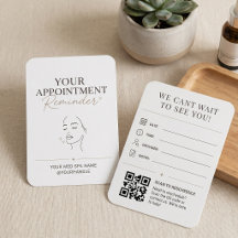 Code QR de rappel élégant beige pour Med Spa minim