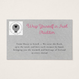 Cartes De Visite Code QR Gris Rose Moderne 