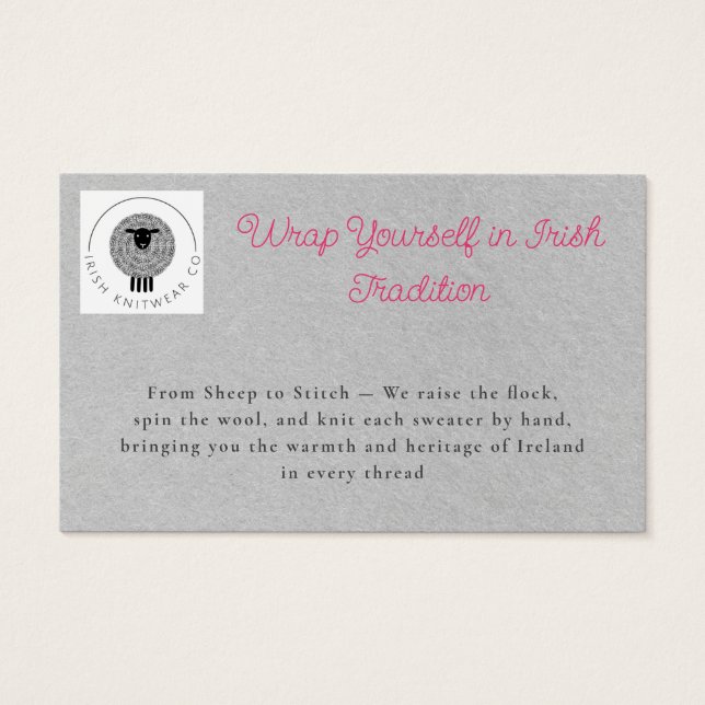 Cartes De Visite Code QR Gris Rose Moderne  (Devant)