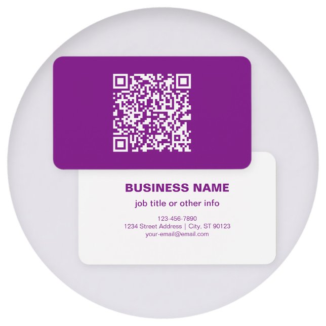 Cartes De Visite Code QR instantané avec l'URL de votre site web |  (Créateur téléchargé)