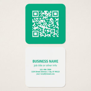 Cartes De Visite Code QR modifiable Générez le vôtre Vert sarcel