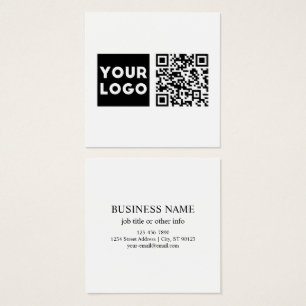 Cartes De Visite Code QR modifiable & Votre logo ou image d'entrepr