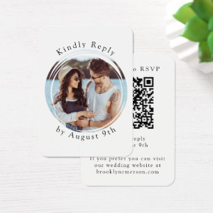 Cartes De Visite Code QR photo minimaliste Scannez-moi pour répondr
