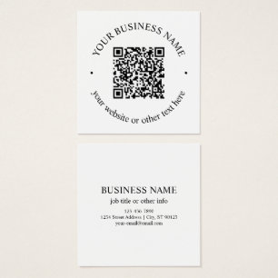 Cartes De Visite Code QR téléchargé Plus Texte circulaire modifiabl