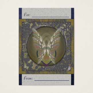 Cartes De Visite Coeur à ailes d'or