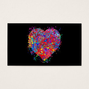 Cartes De Visite Coeur, art d'égouttement