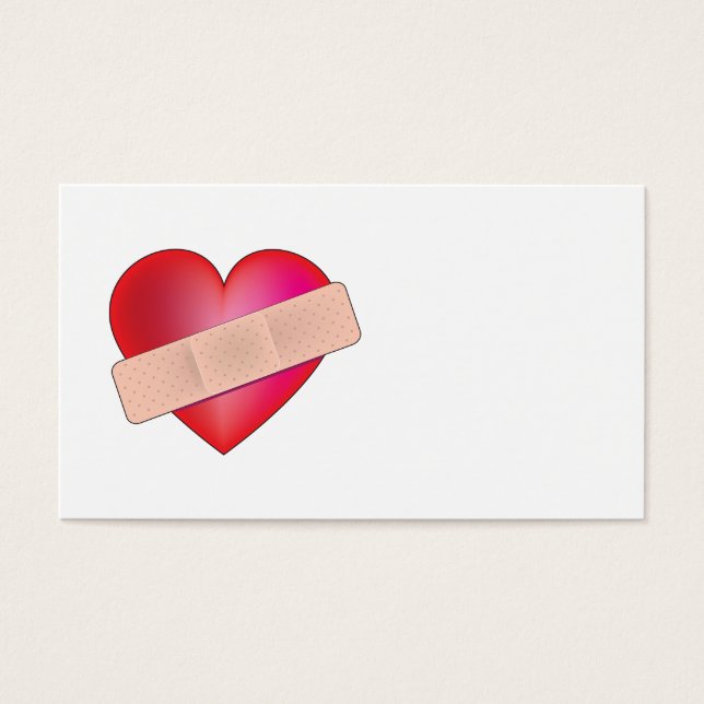 Cartes De Visite Coeur de guérison (Devant)