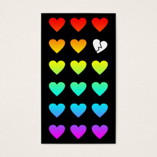 Cartes De Visite coeur de paria d'arc-en-ciel