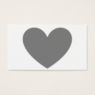Cartes De Visite Coeur gris