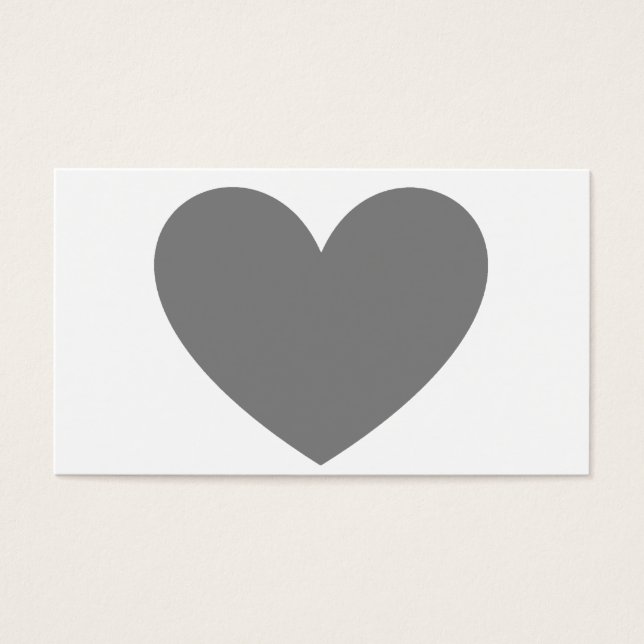 Cartes De Visite Coeur gris (Devant)