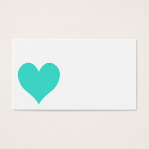 Cartes De Visite Coeur mignon Turquoise