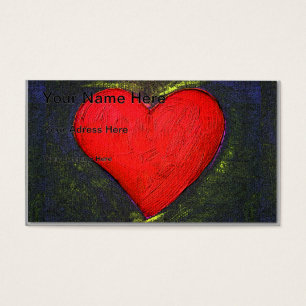 Cartes De Visite Coeur peint