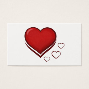 Cartes De Visite Coeur rouge