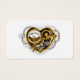 Cartes De Visite Coeur vapeur avec un manomètre