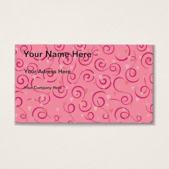 Cartes De Visite Coeurs (Devant)