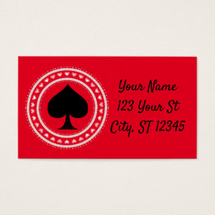 Cartes De Visite Coeurs Cercle Black Spades Thunder_Cove