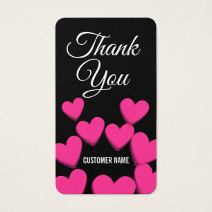 Cartes De Visite Coeurs clients loyaux Merci