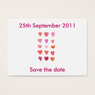 Cartes De Visite Cœurs de mariage ... Sauvegarder la date