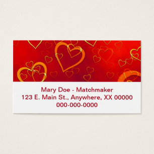 Cartes De Visite Coeurs d'un rouge ardent