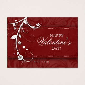 Cartes De Visite Coeurs rouges floraux de fleur de spa de