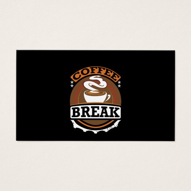Cartes De Visite Coffee Art Café Coffee Break (Devant)